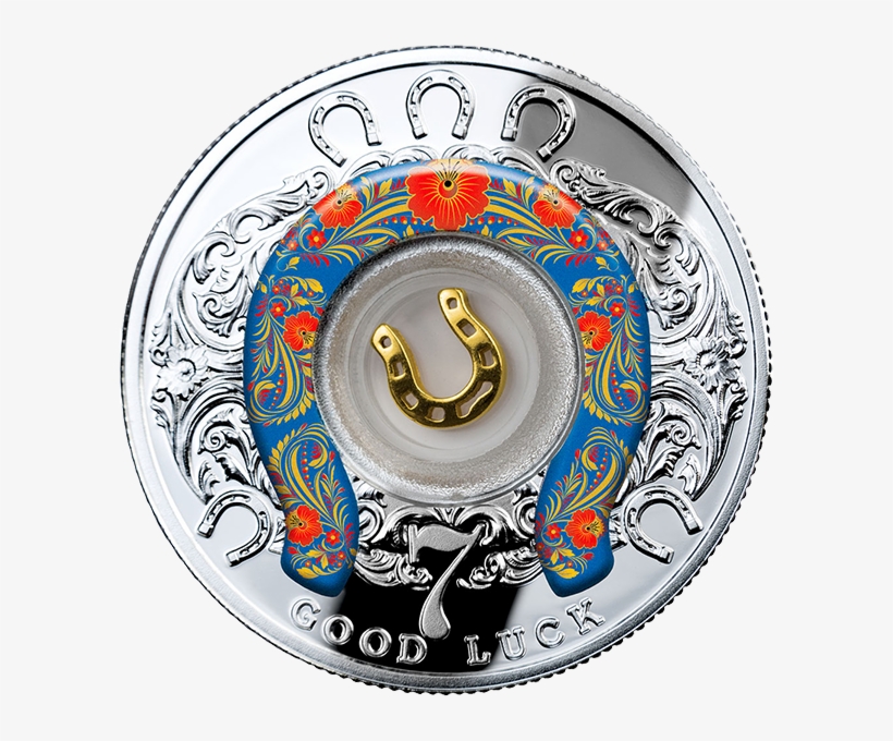 Cameroon 2016 500 Francs Seven Horseshoes Lucky Seven - 2016 Cameroon Lucky 7 Silver Coin, transparent png