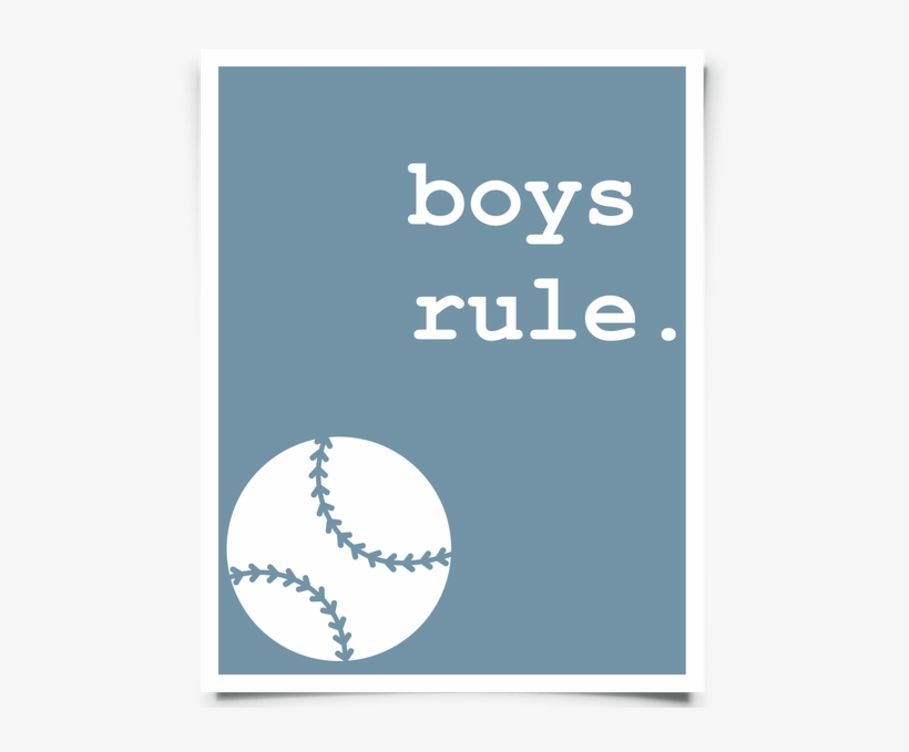 Free Printable "boys Rule" Baseball Nursery Art - Art, transparent png