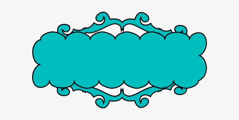 Teal Swirl Banner Clip Art At Clker - Clip Art, transparent png