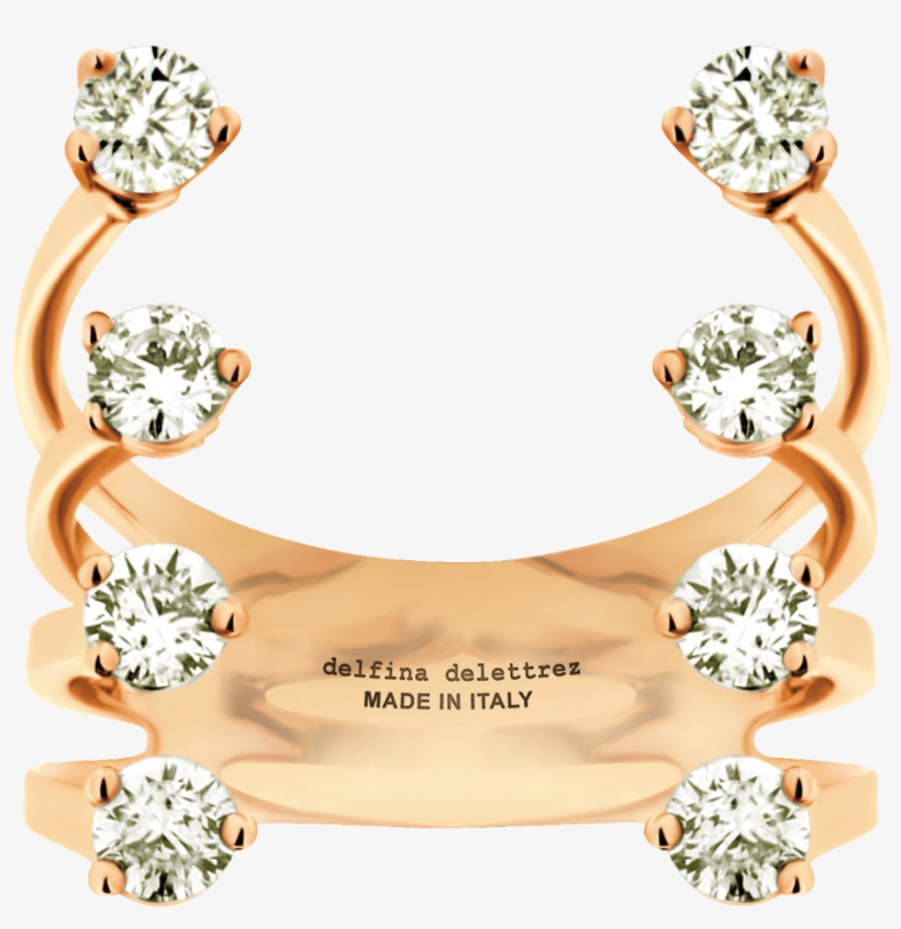 Rose Gold Dots Ring - Delfina Delettrez Delfina Delettrez 8 Dots Ring Multi, transparent png