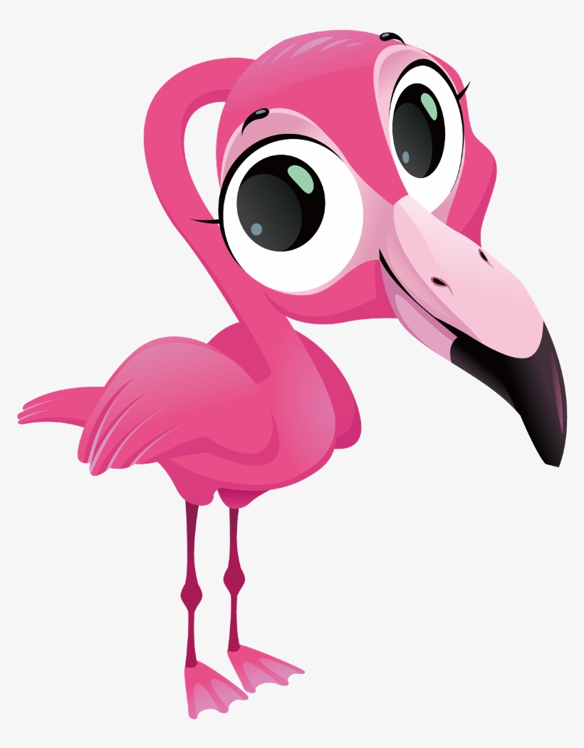 Ftestickersbird Cutepink Freetoedit - Flamingo Cartoon, transparent png