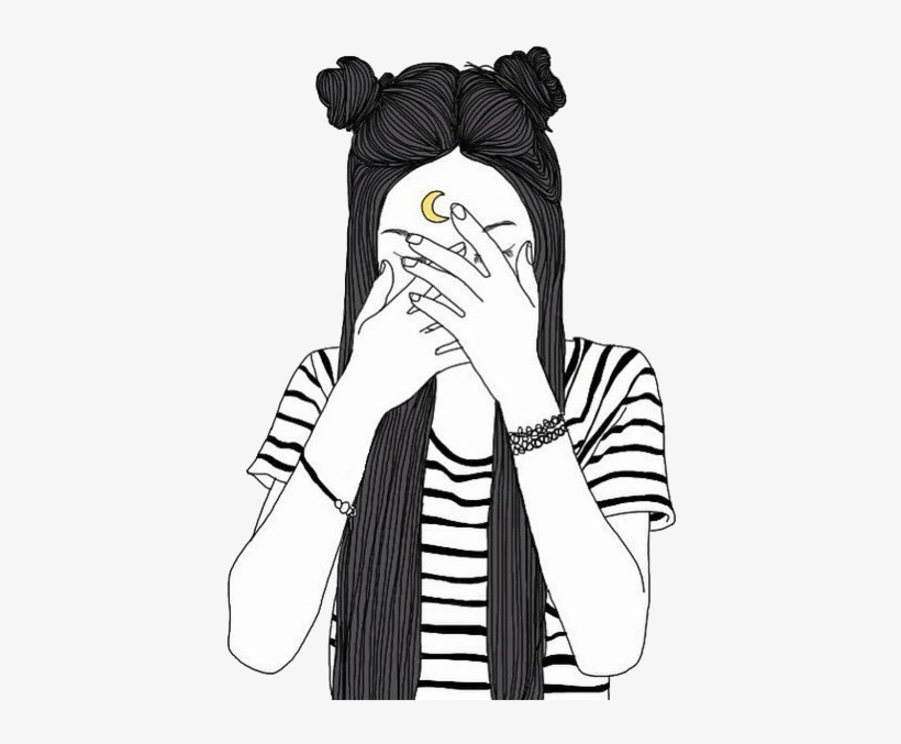 Tumblr Girl W Buns // - Partners In Crime | Bracelet Set, Bracelets, Bracelet, transparent png