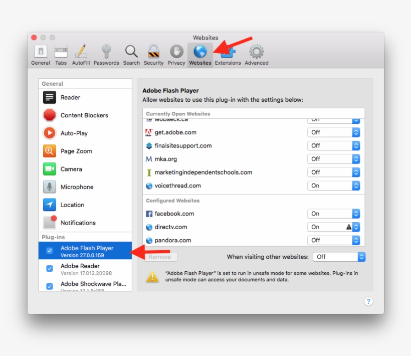 Safari Flash - High Sierra Websites Mac Safari General Settings, transparent png