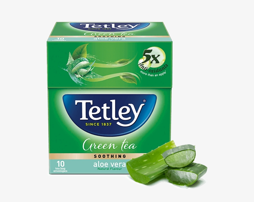 Tetley Green Tea With Aloe Vera - Tetley Green Tea With Lemon And Honey Price, transparent png