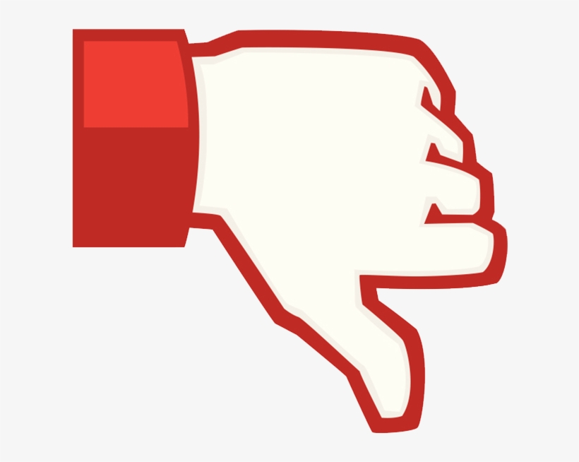 Now You Can Buy Youtube Dislikes Packages On Our Site - Red Facebook Thumbs Down, transparent png