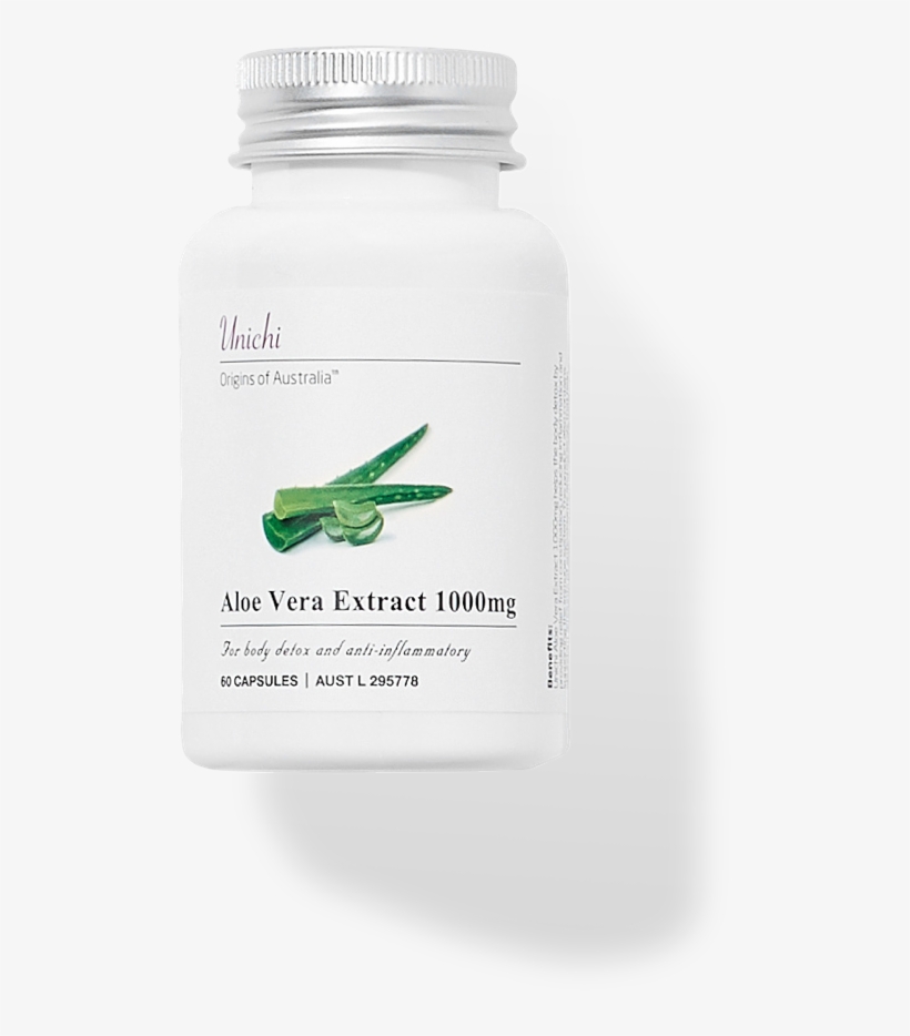 Unichi Aloe Vera Extract 1000mg Cap X 60, transparent png