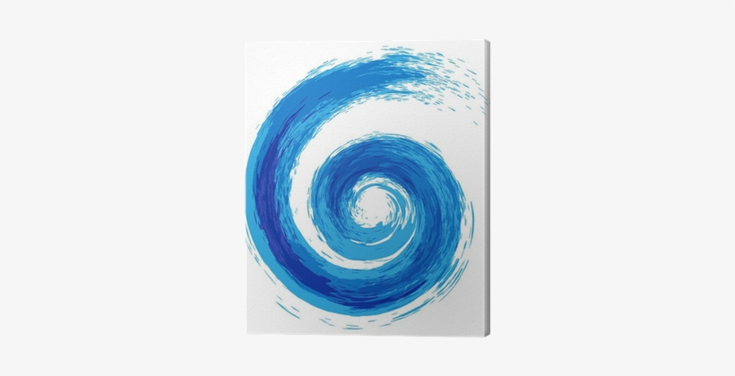 Vector-abstract Wavy Water Illustration Canvas Print - Water, transparent png