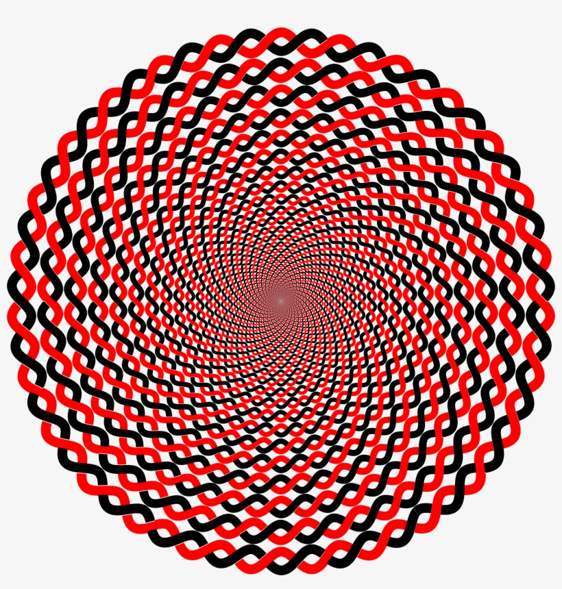 Vortex Vector Circle - Optical Illusion Designs Clocks, transparent png