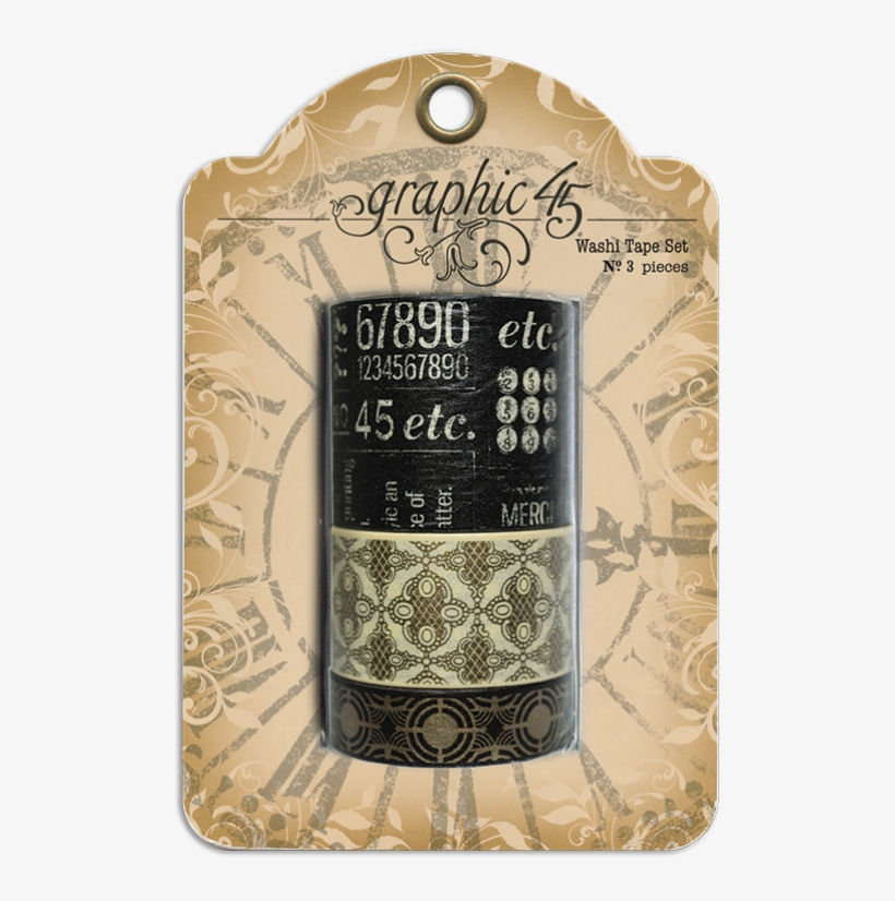 Washi Tape Set - Graphic 45 Washi Tape, transparent png