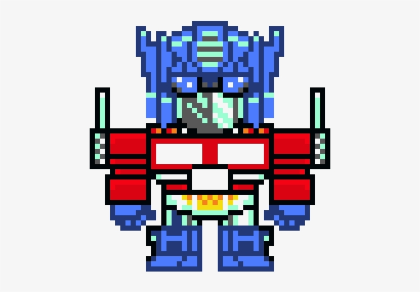 Optimus Prime - Optimus Prime Pixel Art, transparent png