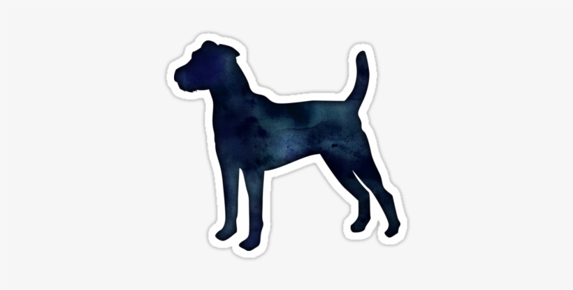 Breed Collection Parson Terrier Black Watercolor Silhouette - Parson Russell Terrier Silhouette, transparent png