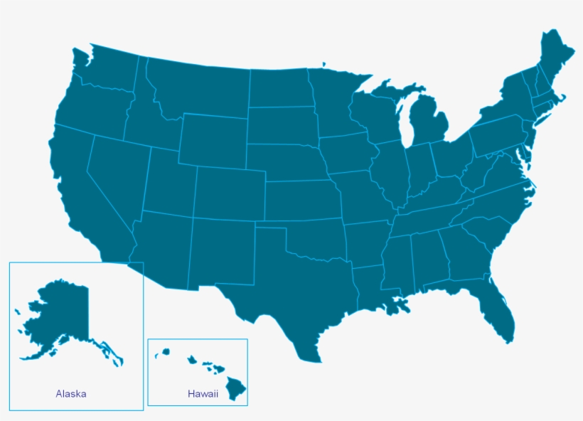 Simplified Map Of Us States Download Usa Eastern Major - United States Map Vector, transparent png