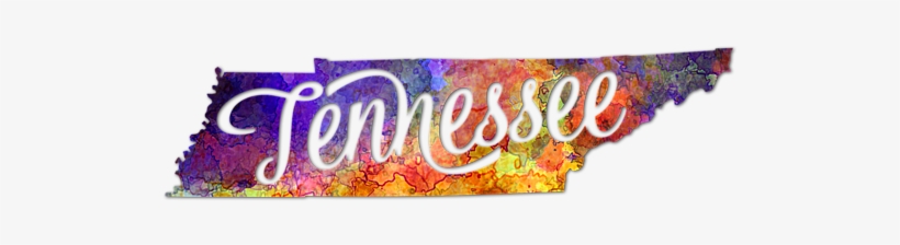 Bleed Area May Not Be Visible - Tennessee Us State In Watercolor Text Cut Out, transparent png