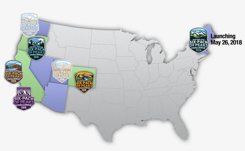 6 Peak Challenge Map California, transparent png