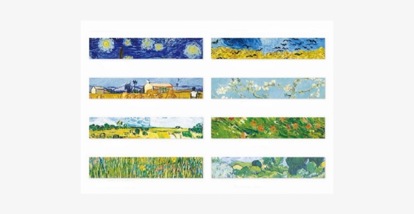 8pc/lot Vincent Van Gogh Washi Tape Rolls Bundle Set - Van Gogh Washi Tape, transparent png