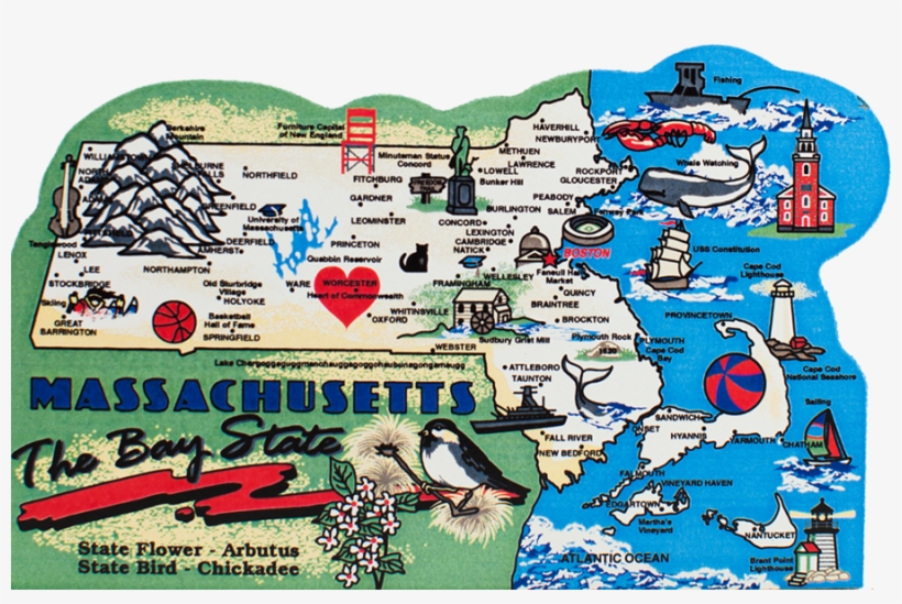 Cat's Meow Village United States Map, Massachusetts, transparent png