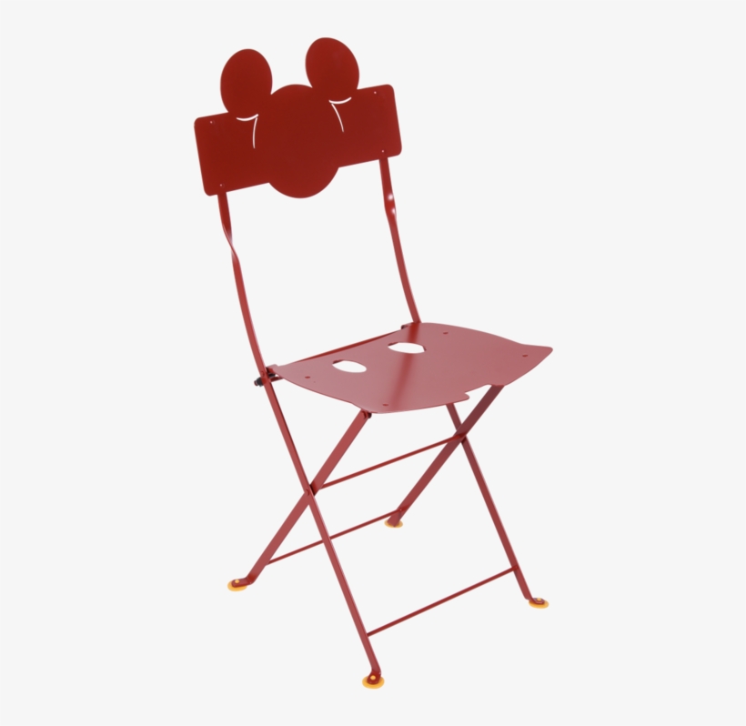 Chaise Mickey Mouse© Coquelicot - Bistro Metal Folding Chair - Aubergine/metal, transparent png
