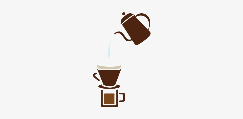 Pour In About Half Of Your Hot Water, Fully Saturating - Pour Over Coffee Png, transparent png