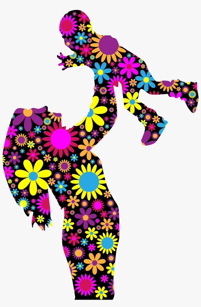 This Free Icons Png Design Of Floral Mother And Son, transparent png