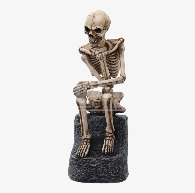 Thinker Skeleton Statue - Thinker Skeleton Figurine 8276, transparent png