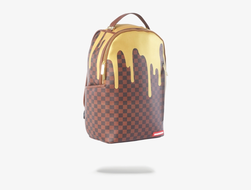 Gold Checkered Drips, transparent png
