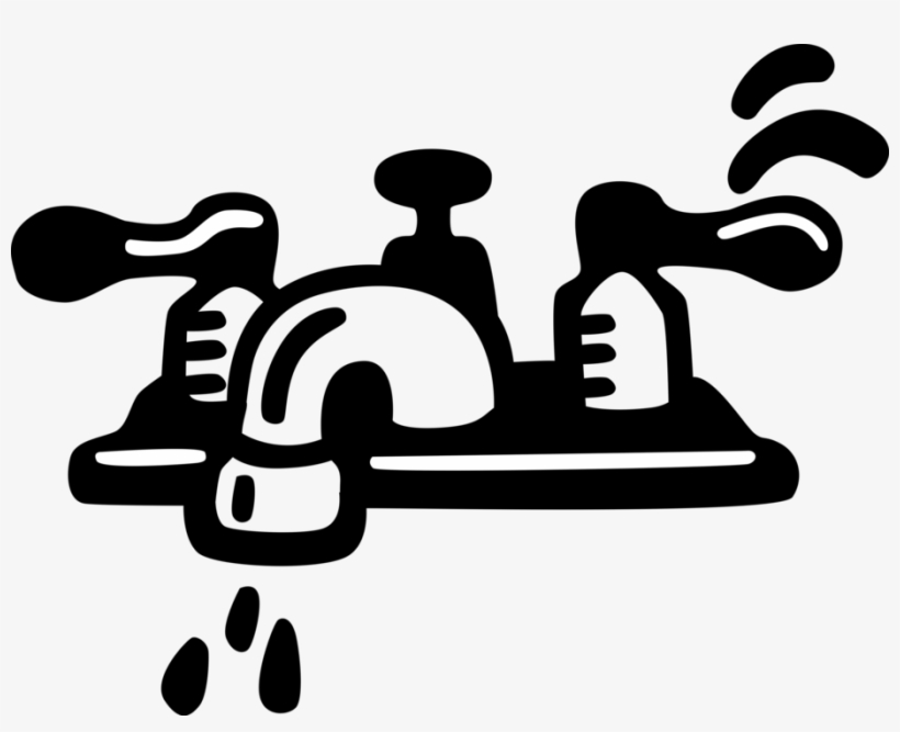 Vector Illustration Of Dripping Water Tap Sink Faucet - Tap, transparent png
