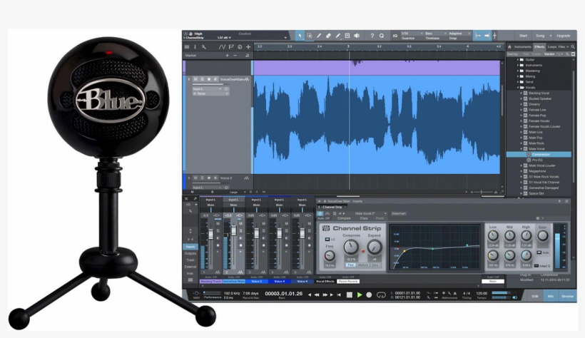 Blue Snowball Studio Usb Microphone Black - Blue Microphones Yeti Pro Studio, transparent png