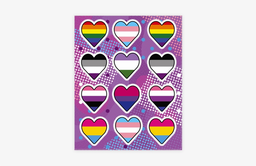 Sexuality Pride Flag Sticker/decal Sheet - All Sexualities Flags, transparent png