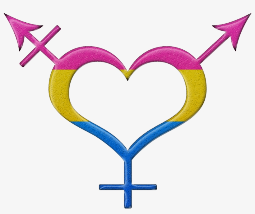 Pansexual Pride Heart Shaped Gender Neutral Symbol Pan Sexual Symbol 1820x1500 PNG Download