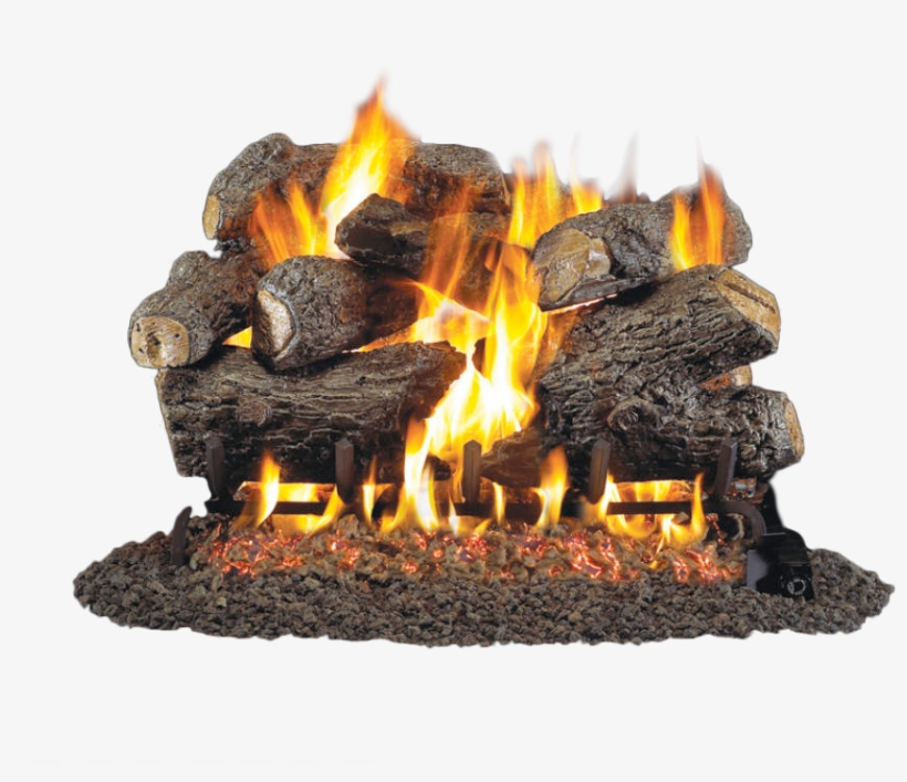 Vent Free Gas Logs - Real Fyre 18" Charred Royal English Oak Log Set, Ss, transparent png