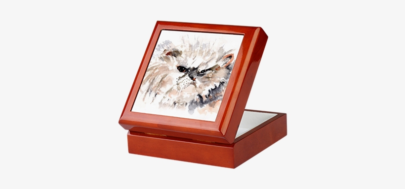 See Persian Cat Keepsake Box Featuring Watercolor Painting - Persian Cat Keepsake Box, transparent png