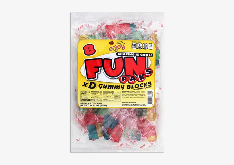 8 Fun Paks Xd Gummy Blocks, transparent png