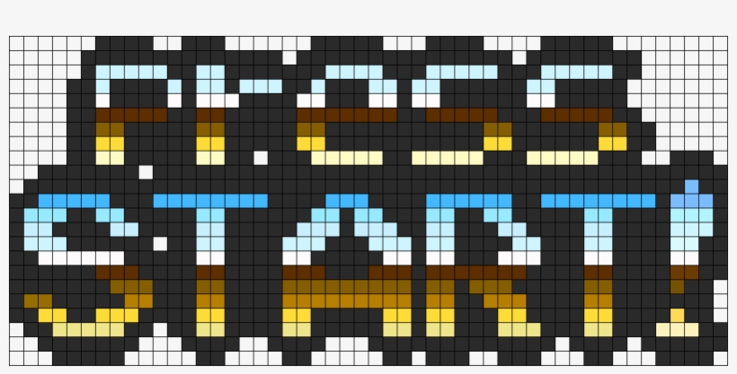 Press Start Perler Bead Pattern / Bead Sprite - Press Start Sprite, transparent png