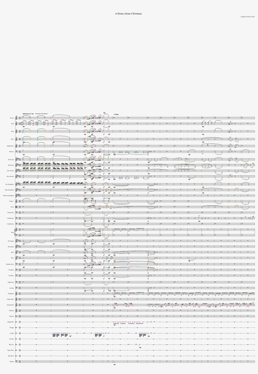 A Home Alone Christmas Sheet Music Composed By Arranged - Colorfulness, transparent png