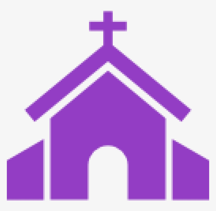 Purple Clipart Church - Christian Church, transparent png