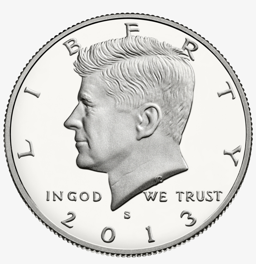 Us 50 Cent Obv - Half Dollar Coins, transparent png