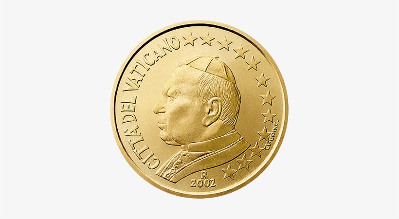 50 Cent Coin Va Serie 1 - Vatican 50 Cent 2002, transparent png
