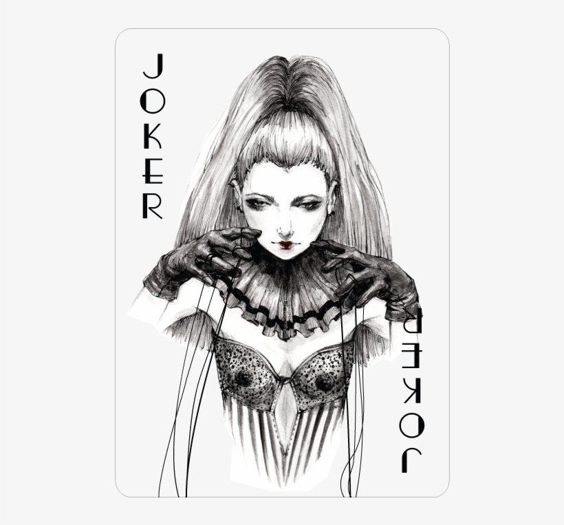 Joker Card Fashion Playing Cards By Connie Lim Connie Lim Illustration 521x768 Png Download Pngkit