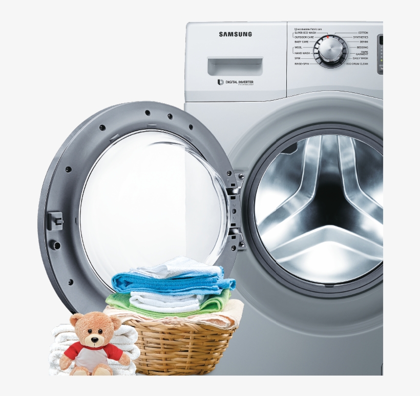 Washer And Dryer - Samsung Wf602u0bhsd Tl 6.0 Kg Front Loading Washing, transparent png