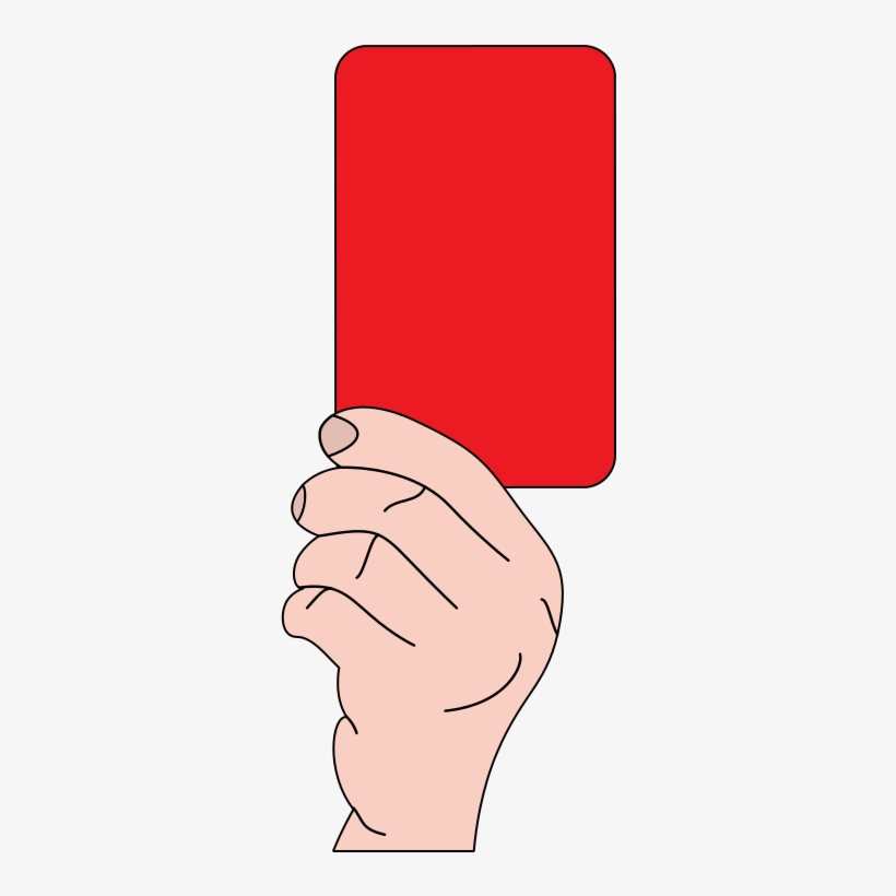 Ref - Referee Red Card Png, transparent png