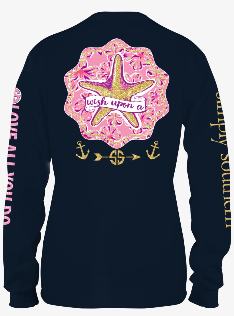 Ls Star Navy V=1501261606 - Simply Southern Long Sleeve, transparent png