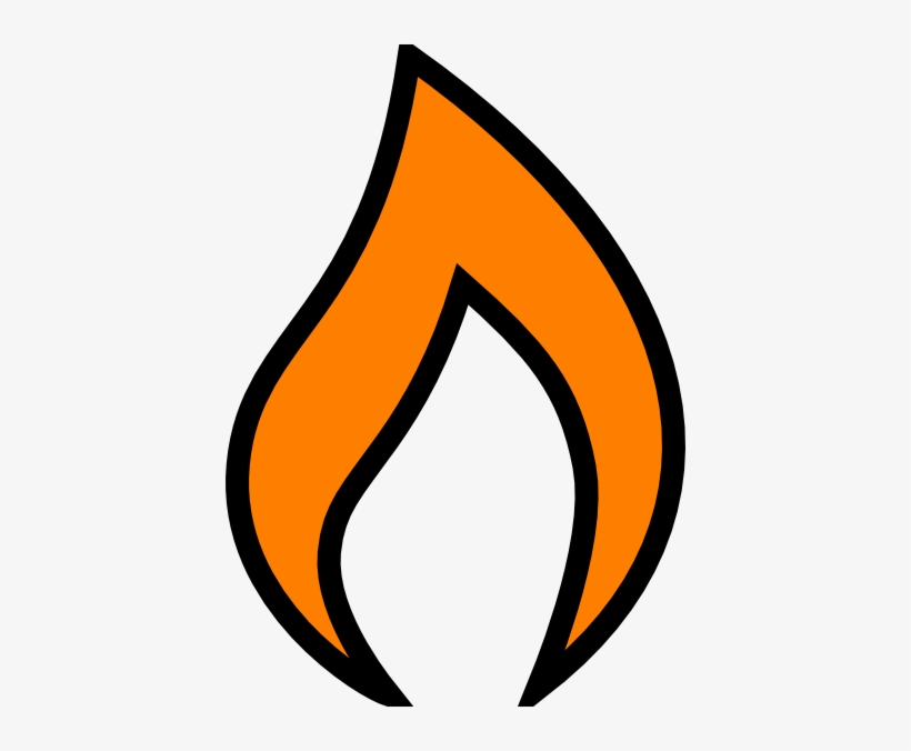 Flame Orange Tristan Clip Art - Single Flame, transparent png