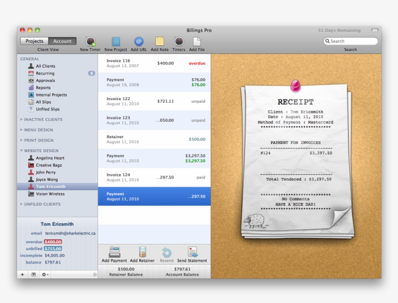 Payment-receipt - Self Hosted Time Tracker, transparent png