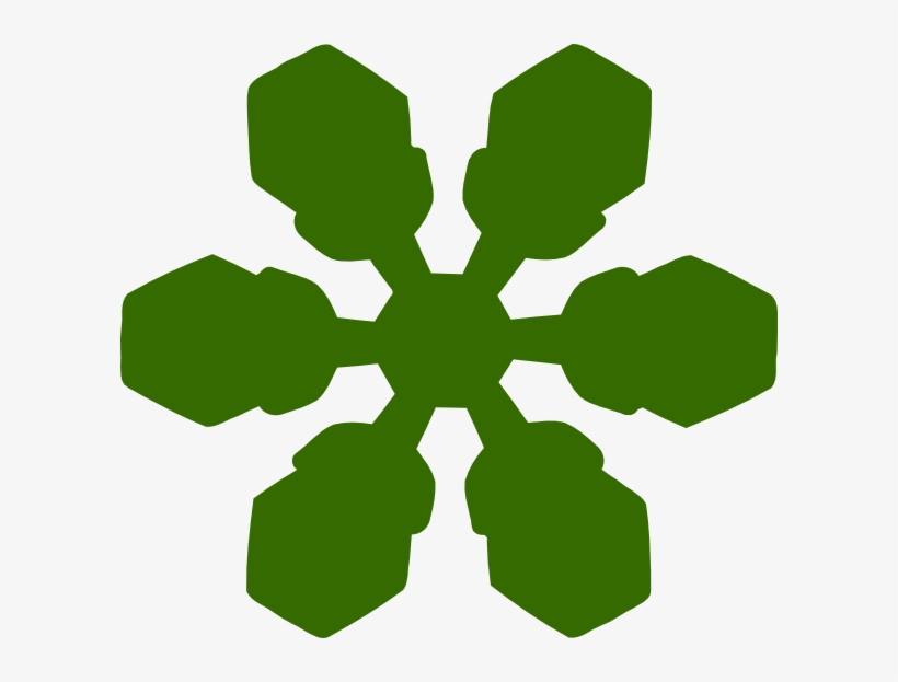 Snowflake Clip Art - Green Snowflake Clipart, transparent png