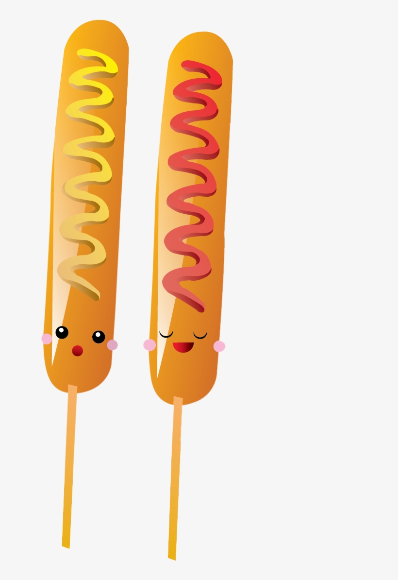 Png Free Download Hot Cute Free On Dumielauxepices - Hotdog On Stick Clipart, transparent png