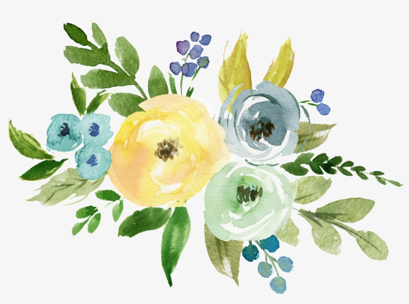 Literary Watercolor Transparent Hand Painted Flowers - Watercolor Painting, transparent png