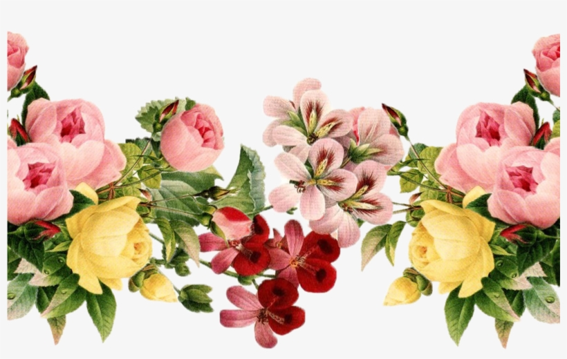 Green Flower Border Png 9609105 Sciencemadesimpleinfo - Vintage Floral Floral Border Png, transparent png
