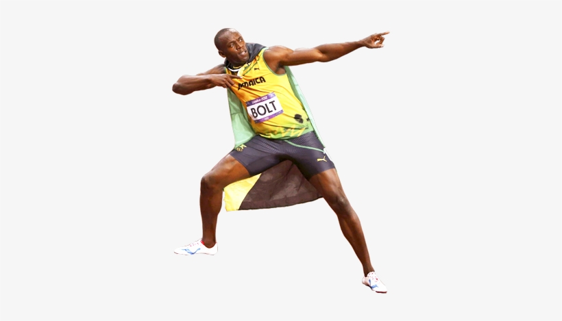 El Hombre Más Rápido Del Mundo - Usain Bolt Jamaica Sprinter Sport 32x24 Print Poster, transparent png
