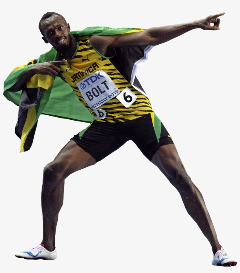 Usain Bolt - Png - Usain Bolt Jamaican Runner Champion Sport 24x18 Poster, transparent png