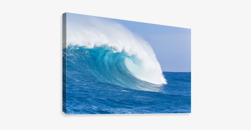 Blue Ocean Wave Canvas Print - Wind Wave, transparent png